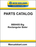 New Holland BB940S Big Rectangular Baler Pdf Parts Catalog Manual