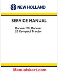 New Holland Boomer 20, Boomer 25 Compact Tractor Pdf Repair Service Manual Eu (p. Nb. 48017684)