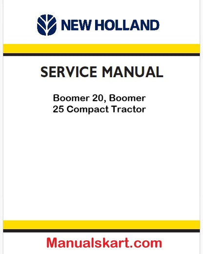 New Holland Boomer 20, Boomer 25 Compact Tractor Pdf Repair Service Manual Eu (p. Nb. 48017684)