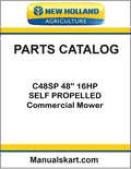 New Holland C48SP 48'' 16HP Commercial Mower Pdf Parts Catalog Manual