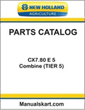 New Holland CX7.80 E 5 Combine Pdf Parts Catalog Manual (TIER 5)