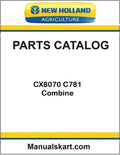 New Holland CX8070 C781 Combine Pdf Parts Catalog Manual