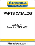 New Holland CX8.80 A4 Combine Pdf Parts Catalog Manual (TIER 4B)