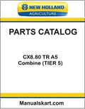 New Holland CX8.80 TR A5 Combine Pdf Parts Catalog Manual (TIER 5)