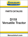 New Holland D118 Versatile 4WD Tractor Pdf Parts Manual