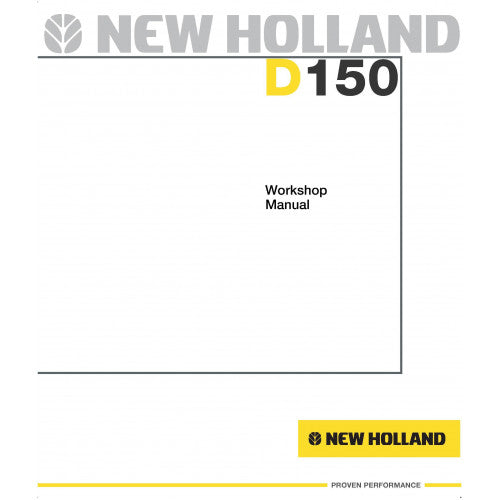 New Holland D150 Crawler Dozer Pdf Repair Service Manual (p. Nb. 60413517)