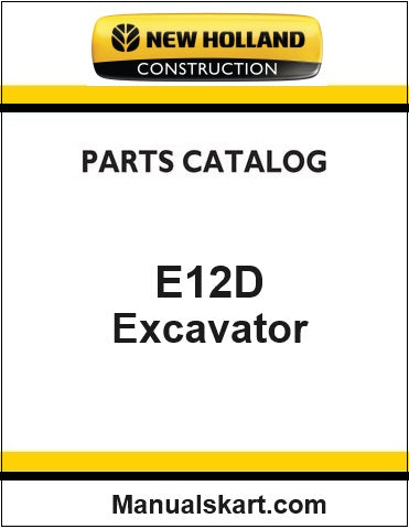 New Holland E12D Mini Crawler Excavator Pdf Parts Catalog Manual