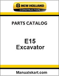 New Holland E15 Compact Crawler Excavator Pdf Parts Catalog Manual Download