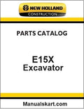 New Holland E15X Mini Crawler Excavator Pdf Parts Catalog Manual Download