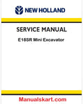 New Holland E18SR Mini Excavator Pdf Repair Manual (p. Nb. 84345202)
