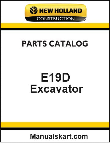 New Holland E19D Mini Crawler Excavator Pdf Parts Catalog Manual Download