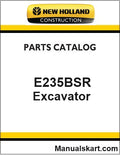 New Holland E235BSR Crawler Excavator Pdf Parts Catalog Manual Download