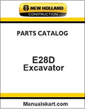 New Holland E28D Mini Crawler Excavator Pdf Parts Catalog Manual Download