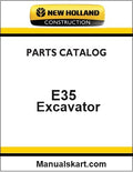 New Holland E35 Compact Crawler Excavator Pdf Parts Catalog Manual Download