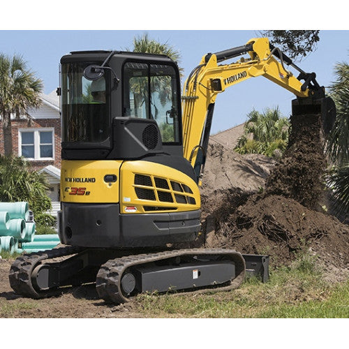 New Holland E35B SR, E39B SR Hydraulic Mini Excavators Pdf Repair Service Manual (p. Nb. 84553640a)