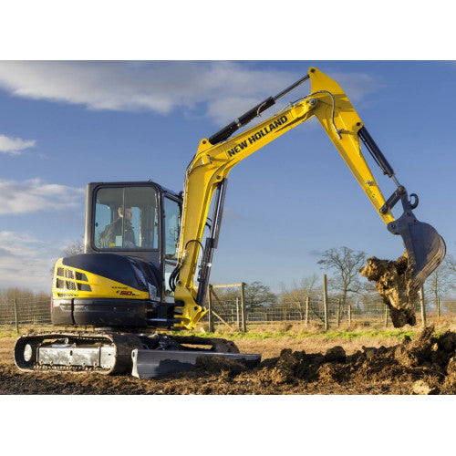 New Holland E45B SR, E50B SR, E55B Mini Excavator Pdf Repair Service Manual (p. Nb. 47574277b) 2014 2