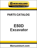 New Holland E50D Mini Crawler Excavator Pdf Parts Catalog Manual Download