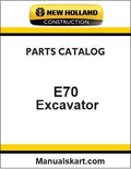 New Holland E70 Mini Crawler Excavator Pdf Parts Catalog Manual