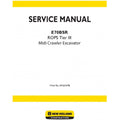 New Holland E70BSR Midi Crawler Excavator Pdf Repair Service Manual (p. Nb. 84365679)