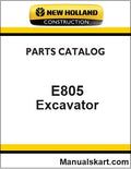New Holland E805 Crawler Excavator Pdf Parts Catalog Manual