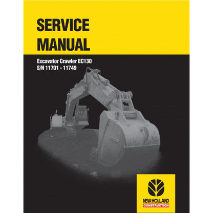 New Holland EC130 Crawler Excavator Pdf Repair Service Manual (p. Nb. 73179380)