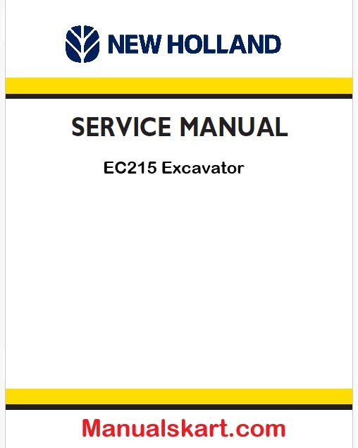 New Holland EC215 Excavator Pdf Repair Manual (p. Nb. 73179384)