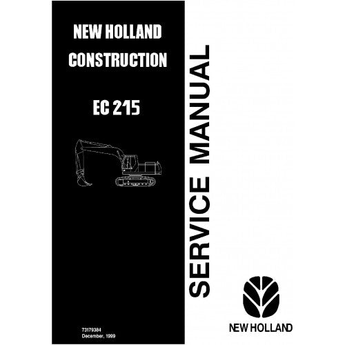 New Holland EC215 Excavator Pdf Repair Service Manual (p. Nb. 73179384)