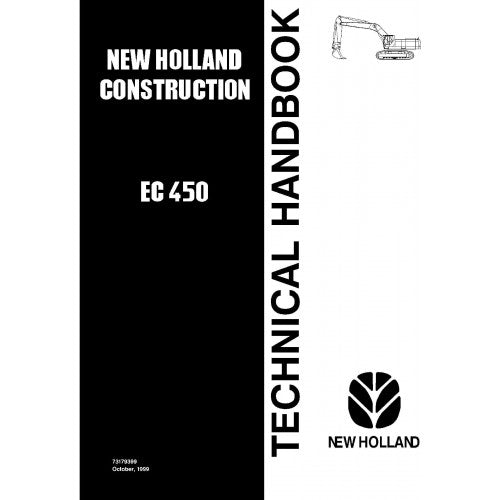 New Holland EC450 Hydraulic Excavator Pdf Technical Handbook Service Repair Manual (p. Nb. 73179399)