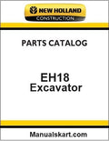 New Holland EH18 Mini Crawler Excavator Pdf Parts Catalog Manual Download
