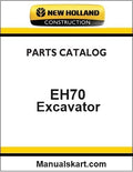 New Holland EH70 Midi Crawler Excavator Pdf Parts Catalog Manual Download