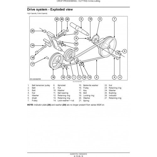 New Holland Extra-capacity, High-capacity, Varifeed Harvesting Equipment Header Pdf Repair Service Manual (p. Nb. 84299175A)