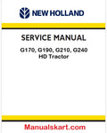 New Holland G170, G190, G210, G240 HD Tractor Pdf Repair Manual
