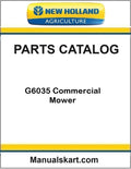 New Holland G6035 Commercial Mower Pdf Parts Catalog Manual