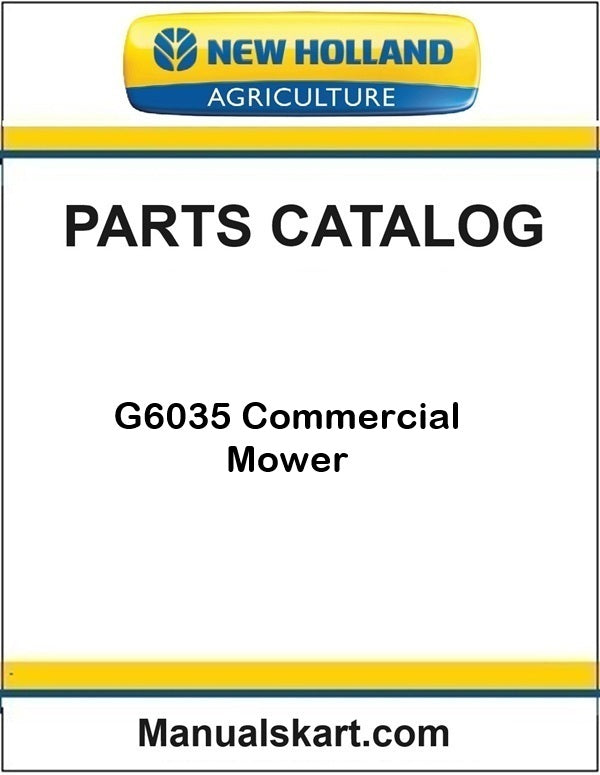 New Holland G6035 Commercial Mower Pdf Parts Catalog Manual