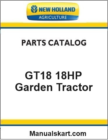 New Holland GT18 18HP Garden Tractor Pdf Parts Catalog Manual