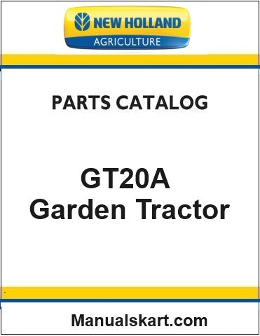 New Holland GT20A Garden Tractor Pdf Parts Catalog Manual