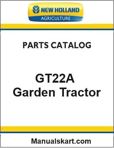 New Holland GT22A Garden Tractor Pdf Parts Catalog Manual