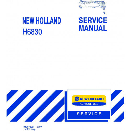 New Holland H6830 Disc Mower Pdf Repair Service Manual (p. Nb. 84207322)