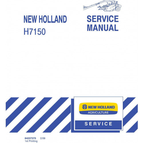 New Holland H7150 Pivot Tongue Frame Pdf Repair Service Manual (p. Nb. 84207375)