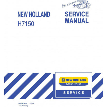 New Holland H7150 Pivot Tongue Frame Pdf Repair Service Manual (p. Nb. 84207375)