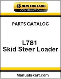 New Holland L781 Skid Steer Loader Pdf Parts Catalog Manual Download