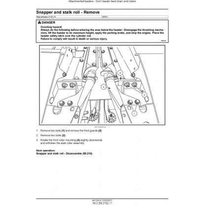 New Holland Maizemaster 9105-24 Corn Header Pdf Repair Service Manual (p. Nb. 48123416) 2