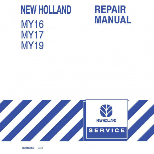 New Holland MY16, MY17, MY19 Yard Tractor Pdf Repair Service Manual (p. Nb. 87045362)