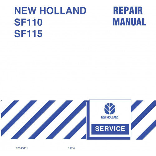 New Holland SF110, SF115 Field Sprayer Pdf Repair Service Manual (p. Nb. 87045631)