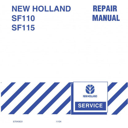 New Holland SF110, SF115 Field Sprayer Pdf Repair Service Manual (p. Nb. 87045631)