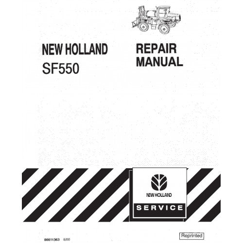 New Holland SF550 Sprayer Pdf Repair Service Manual (p. Nb. 86611363)