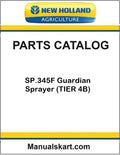 New Holland SP.345F Guardian Sprayer Pdf Parts Catalog Manual (TIER 4B)