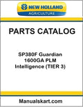New Holland SP380F Guardian 1600GA PLM Intelligence Pdf Parts Catalog Manual (TIER 3)