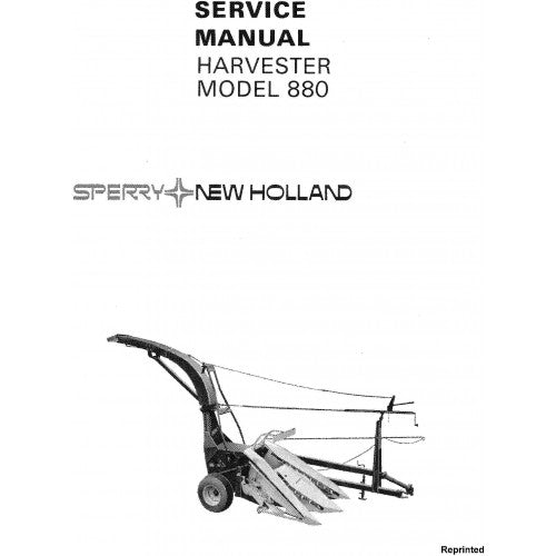 New Holland Sperry 880 Forage Harvester Pdf Repair Service Manual (p. Nb. 40088010)