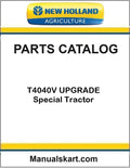New Holland T4040V UPGRADE Special Tractor Pdf Parts Catalog Manual